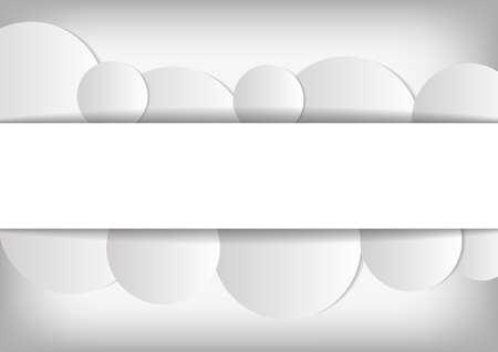 Vector : Abstract circles and shadow with space for text on white backgroundのイラスト素材