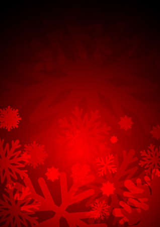Vector : Ice crystal on red backgroundのイラスト素材