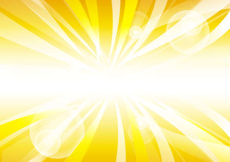 Vector : Abstract yellow stripe sun shine and empty space circle for textのイラスト素材