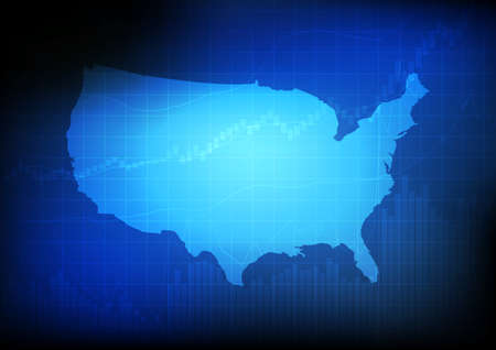 Vector : USA Map with business backgroundのイラスト素材