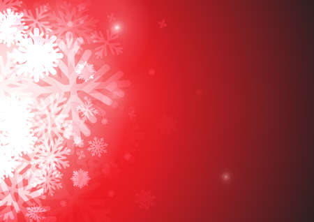 Vector : Ice crystal on red backgroundのイラスト素材