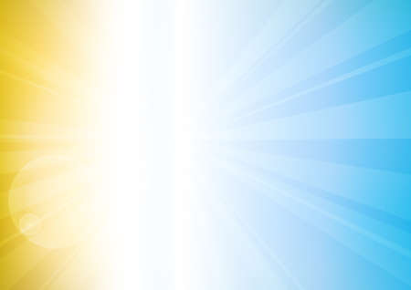 Vector : Yellow and blue with len flare summer backgroundのイラスト素材