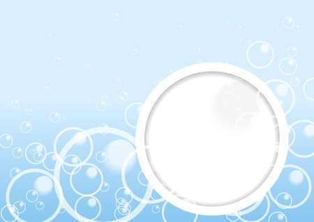 Vector : Abstract bubbles on blue backgroundのイラスト素材