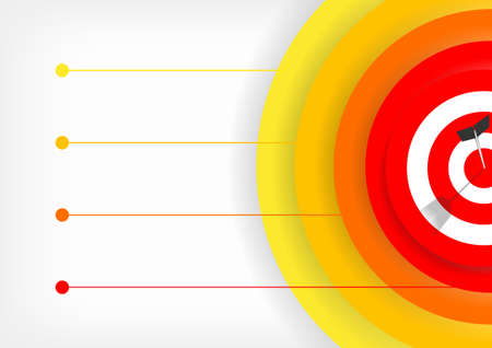 Vector : Infographic of arrows and archery targetのイラスト素材