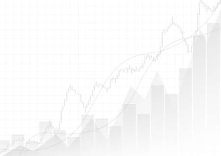 Vector : Gray business graphs on white backgroundのイラスト素材