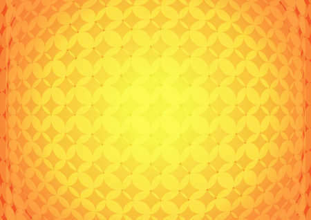 Vector : Abstract circles on orange and yellow background