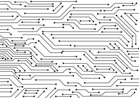 Vector : Electronic circuit on white backgroundのイラスト素材