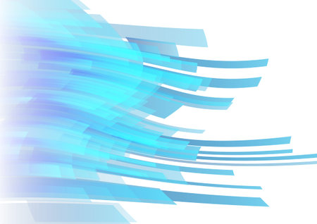 Vector : Blue curve stripe on white backgroundのイラスト素材