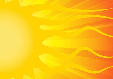 Vector : Sunshine on yellow and orange backgroundのイラスト素材