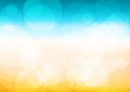 Vector : Abstract summer background with bokehのイラスト素材