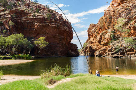 This photo was shot from Alice Springs which located in Northern Terrritory, Australia. This is the dry area of Australia. There are many of Aboriginals stay there.の写真素材