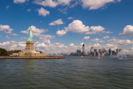 This photo was shot from New York city, USAの写真素材