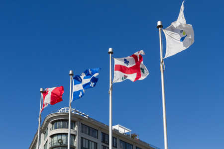 This photo was shot from Montreal city in autumnの写真素材