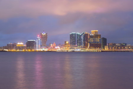 Macau city This photo was shot in the evening. The city of casino.