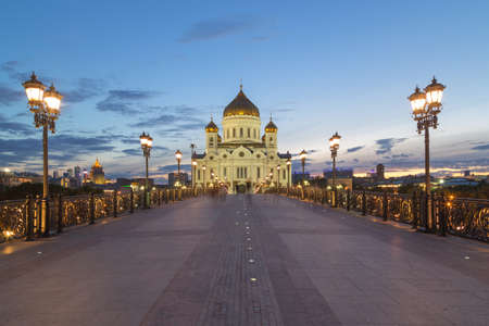 The Cathedral of Christ the Saviour is a cathedral in Moscow, Russia, on the northern bank of the Moskva River, a few blocks southwest of the Kremlin. With an overall height of 103 metres 338 ft, it is the tallest Orthodox Christian church in the world.Thの写真素材