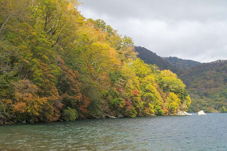 Nikko is well known for its scenic beauty surrounded by natural attractions such as mountains, marshlands, and lakes. It is also very popular for those who love to hiking or trekking. This photo was shot in autumn.の写真素材