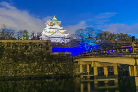 The Osaka castle is one of Japan's most famous landmarks in Japan when originally built in the 1580s, this castle has an observation platform with city views and a history museum.のeditorial素材