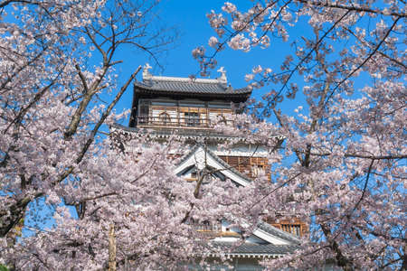 Hiroshima Castle is a castle in Hiroshima, Japan. It was constructed in the 1590s, but was destroyed by the atomic bombing on August 6, 1945. It was rebuilt in 1958, a replica of the original that now serves as a museum of Hiroshima's history before Worldのeditorial素材