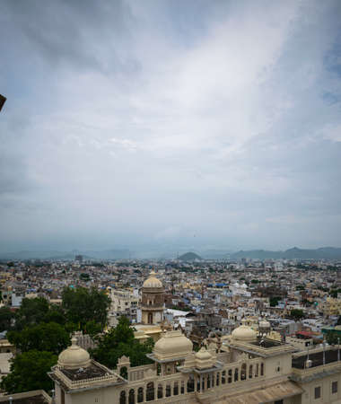 beautiful view of the city in monsoon seasonの写真素材