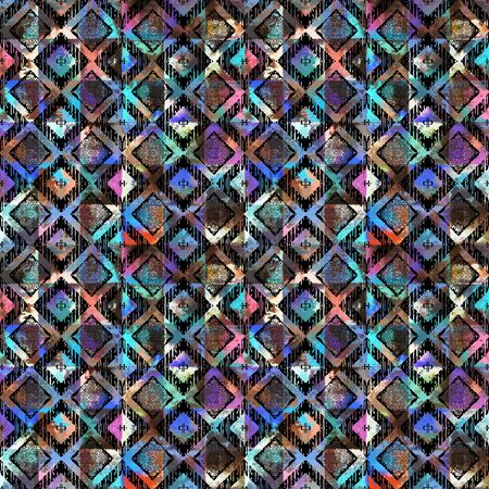 Diamond colorful pattern with grunge textureの写真素材