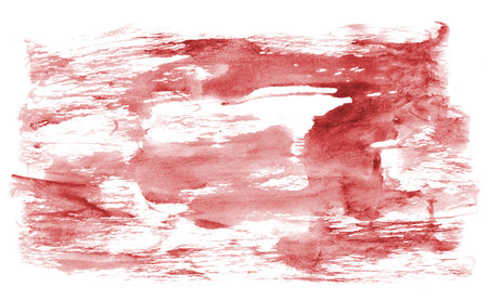 Abstract red watercolor on paper texture can use as background. Hand drawn background.の写真素材