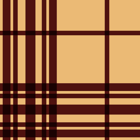Seamless tartan plaid pattern. Vector illustration. Brown color.の写真素材