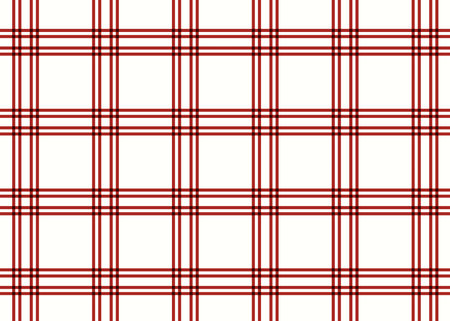 Tartan Seamless Pattern Background. Red and White Plaid Textureの写真素材