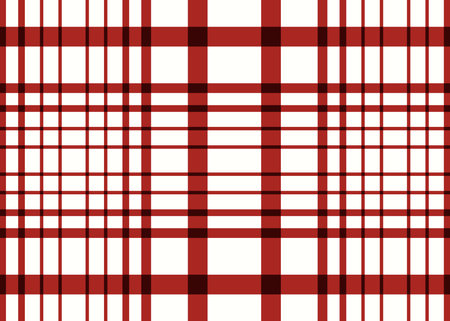 Seamless pattern in red and white colors for plaid, fabric, clothes, tablecloth and other things. Vector image.の写真素材