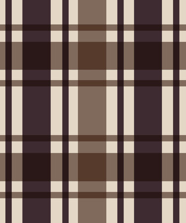 Seamless pattern in dark brown and white colors for plaid, fabric, textile, clothes, tablecloth and other things. Vector image.の写真素材