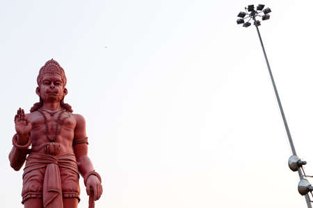 New Delhi, India - 17th October 2015: Statue of Lord Hanuman in Chattarpur Temple.のeditorial素材