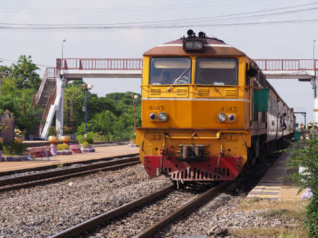 Trains waiting for passengersの写真素材