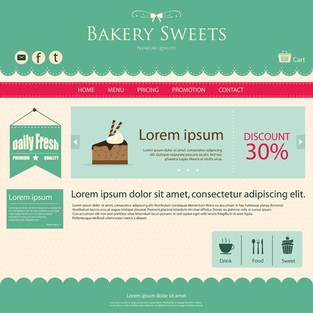 bakery website themeのイラスト素材