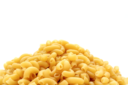 Macaroni on white background.の写真素材
