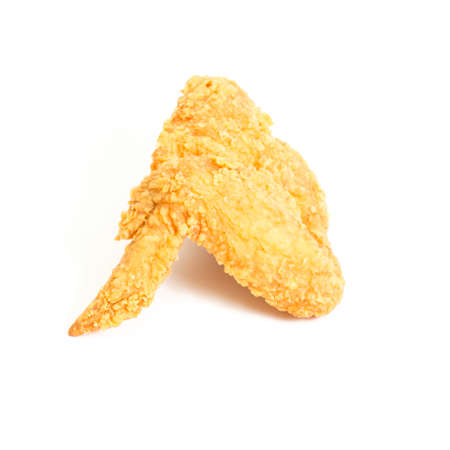 Fried chicken on white backgroundの写真素材