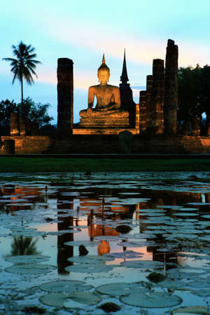 Sukhothai historical park, the old town of Thailand in 850 year agoの写真素材
