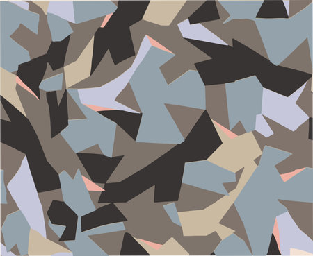 Geometric Camo pattern made in a triangular shape. Seamless texture. Creative background for textile prints.のイラスト素材