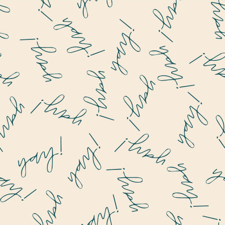 Yay slogan seamless pattern vector fileのイラスト素材
