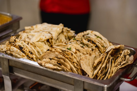 Naan Bread in Serving Tray