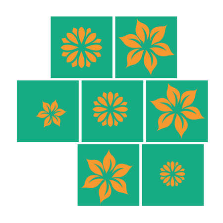 Abstract colorful flower design backgroundの写真素材