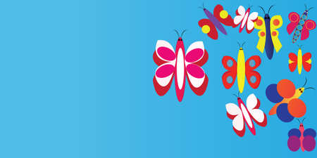 Colorful butterfly design backgroundの写真素材