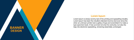 Triangle shape advertising banner. Web banner design templateの写真素材