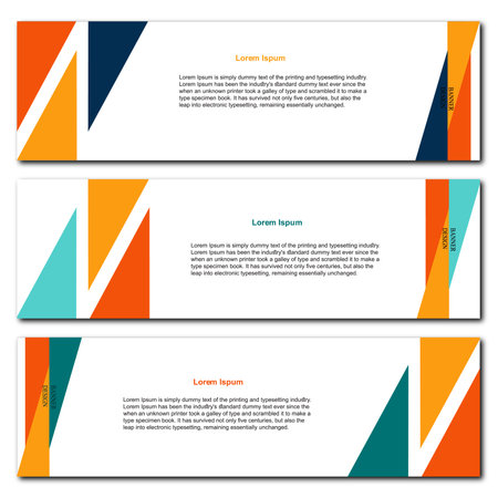 Triangle shape advertising banner. Web banner design templateの写真素材