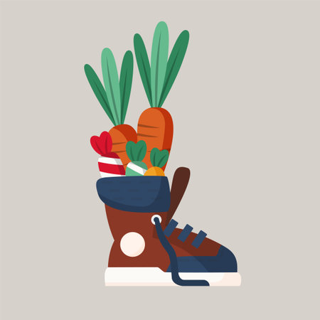 Sinterklaas or Saint Nicholas - boot with gifts isolatedのイラスト素材
