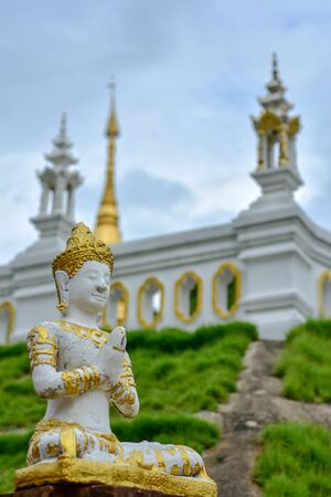 Buddha statue at Prathat Doi Wao temple, Thailand.の写真素材
