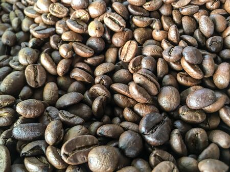 Roasted Coffee Bean Backgroundの写真素材