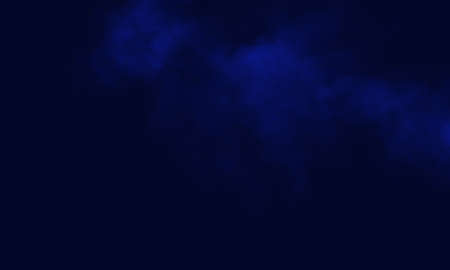 Abstract dark background. Blue smoke. Science experiment concept.の写真素材