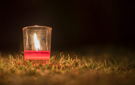 Beautiful homemade candles for a festive celebration.