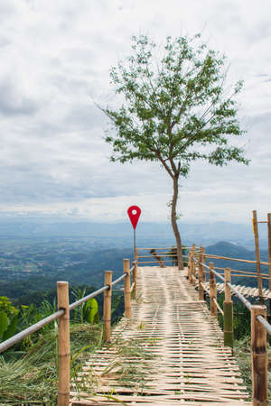 This place is located on Doi Tung, a popular viewpoint and tourist attraction in Chiang Rai Province.の写真素材