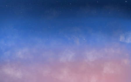 night sky with clouds and starsの写真素材