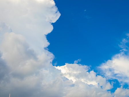 blue sky with beautiful clouds.の写真素材
